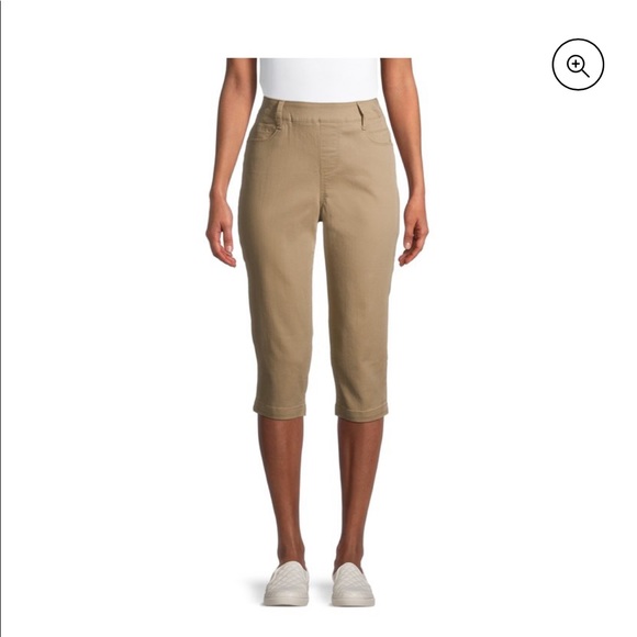 New Time and True tan mid rise Capri short 16 - Picture 1 of 12
